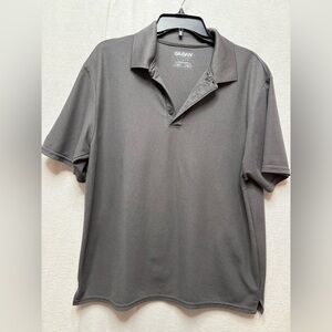 Gildan Men's Charcoal Polo Shirt